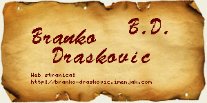 Branko Drašković vizit kartica